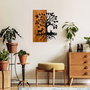 Wallity Nature Accesorio Decorativo de Pared de Madera y Metal Nogal y Negro